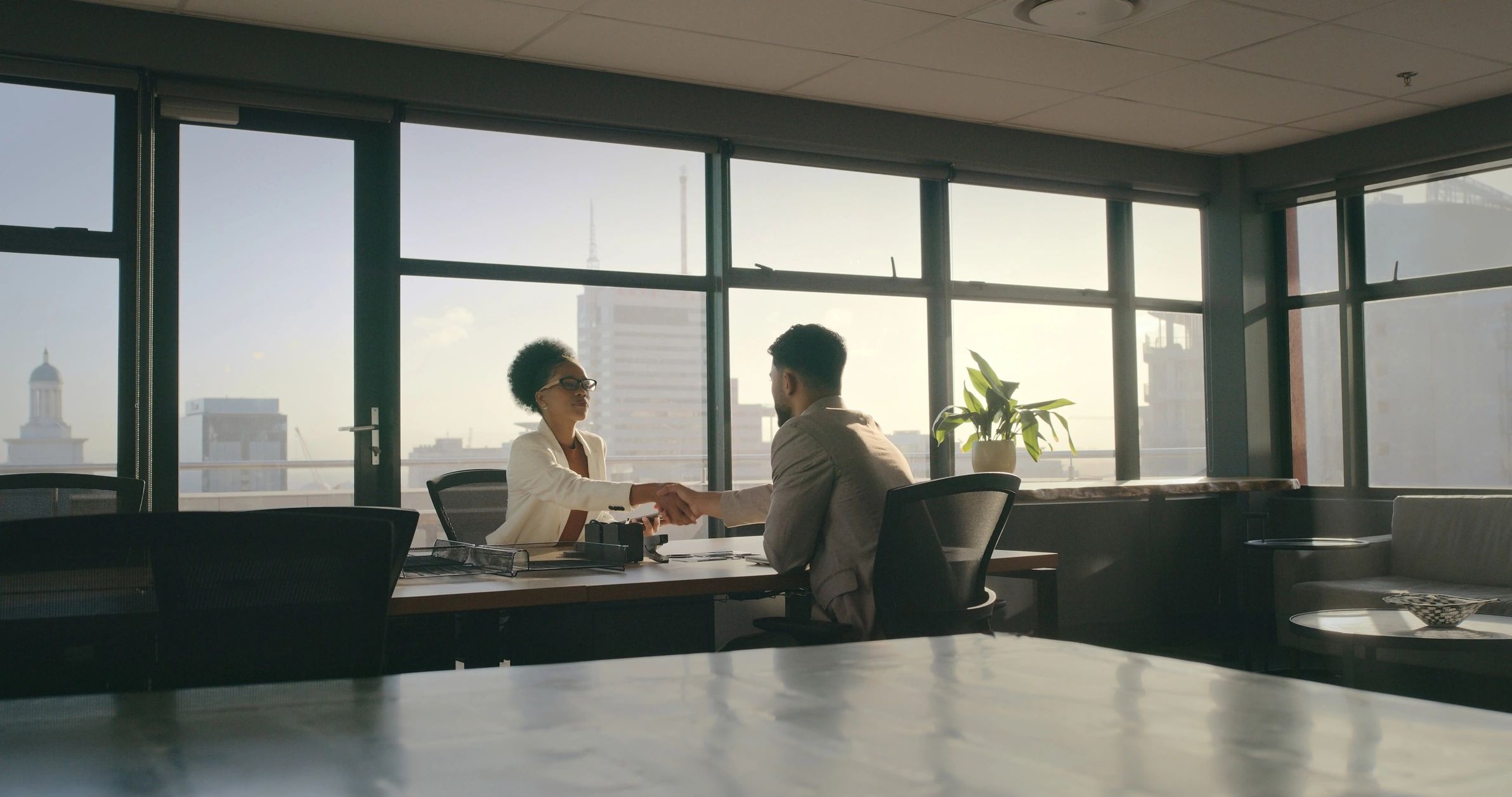 legal settlement handshake